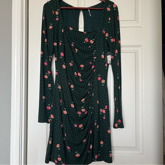 FREE PEOPLE | Celia Floral Mini Dress Sz M - Picture 3 of 6